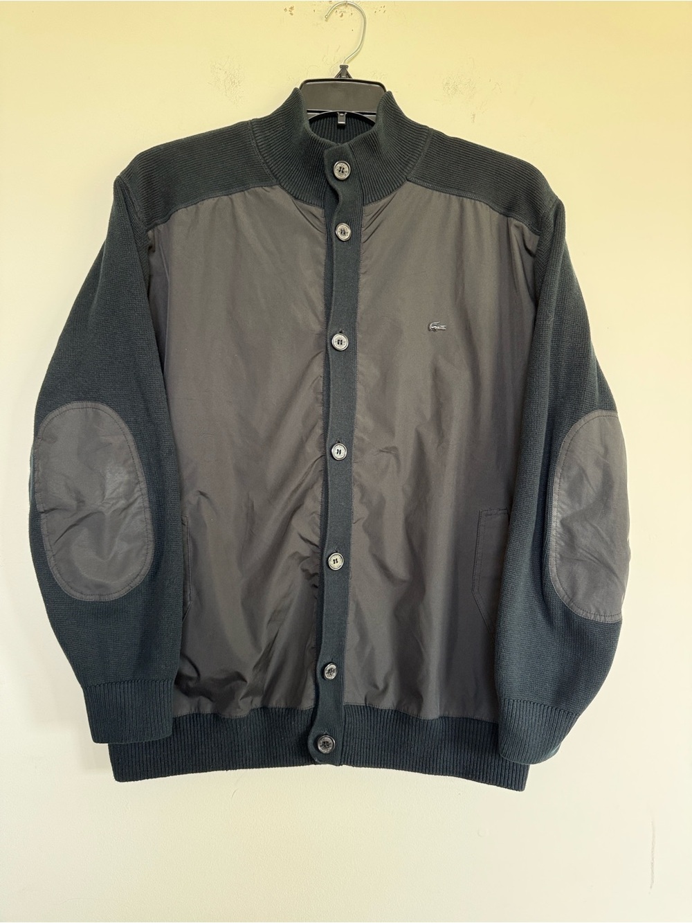 Lacoste Men's Charcoal Button-Front Lightweight Jacket - Picture 2 of 9